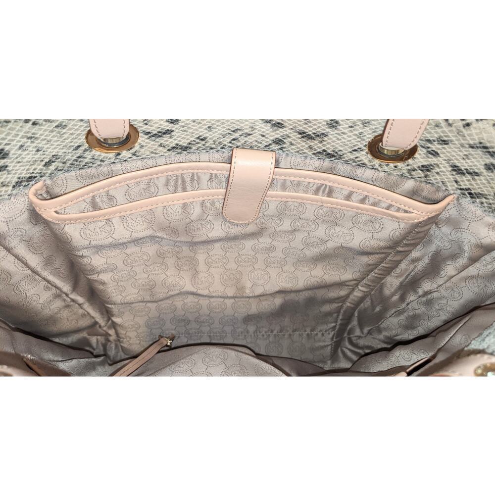 Michael Kors Python Embossed Leather Large Tote S… - image 11